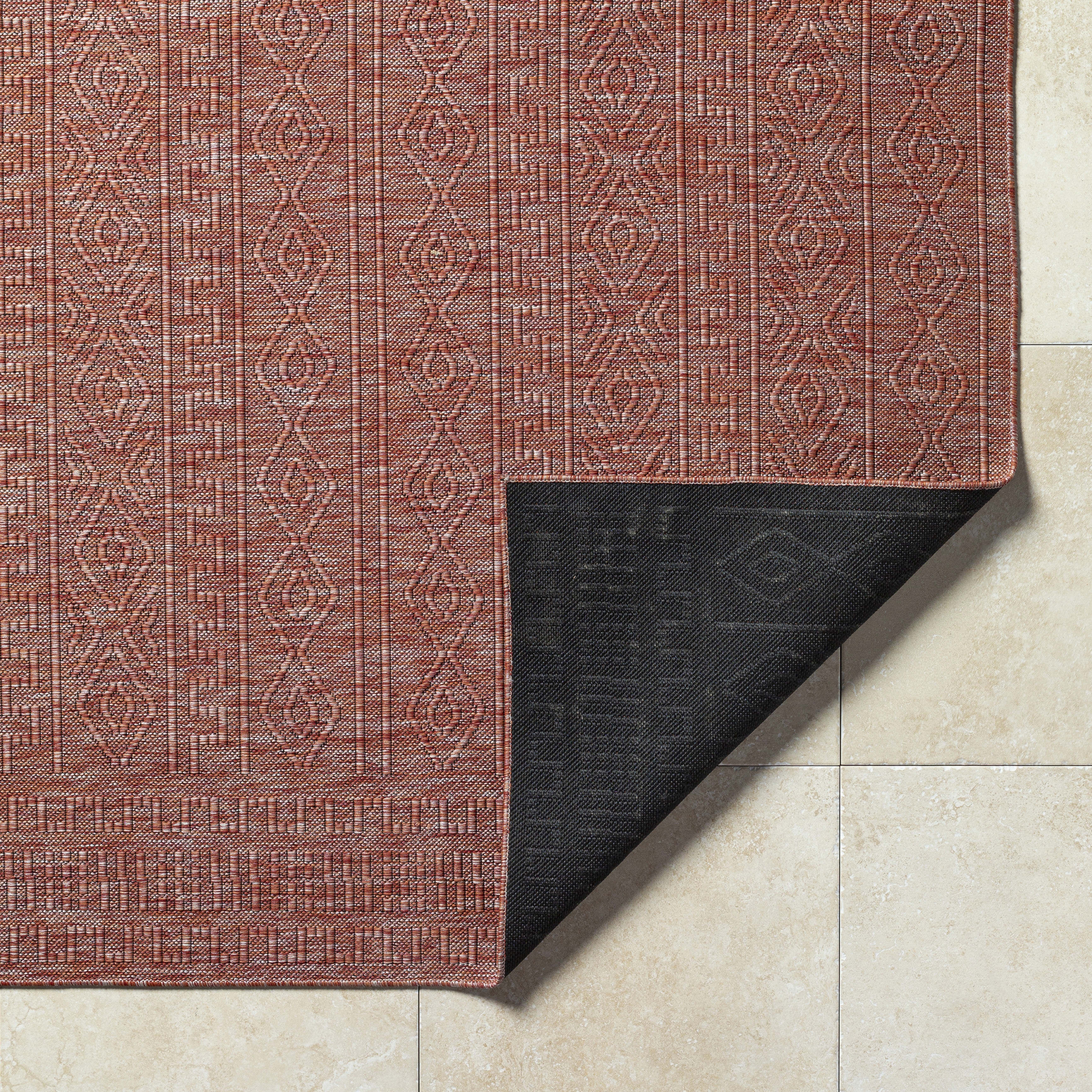 Terrace Brown Outdoor 9'2" x 12' Machine Woven Rug - Image 4