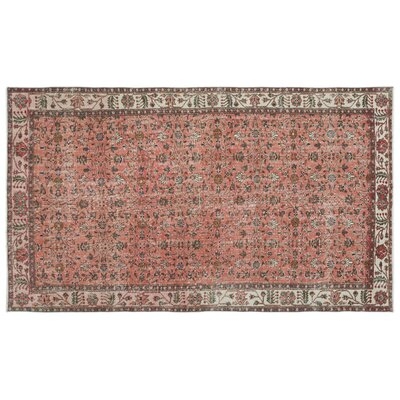 One-of-a-Kind Hand-Knotted 1960s Turkish Pink 5'7" x 9'5" Area Rug - Image 0