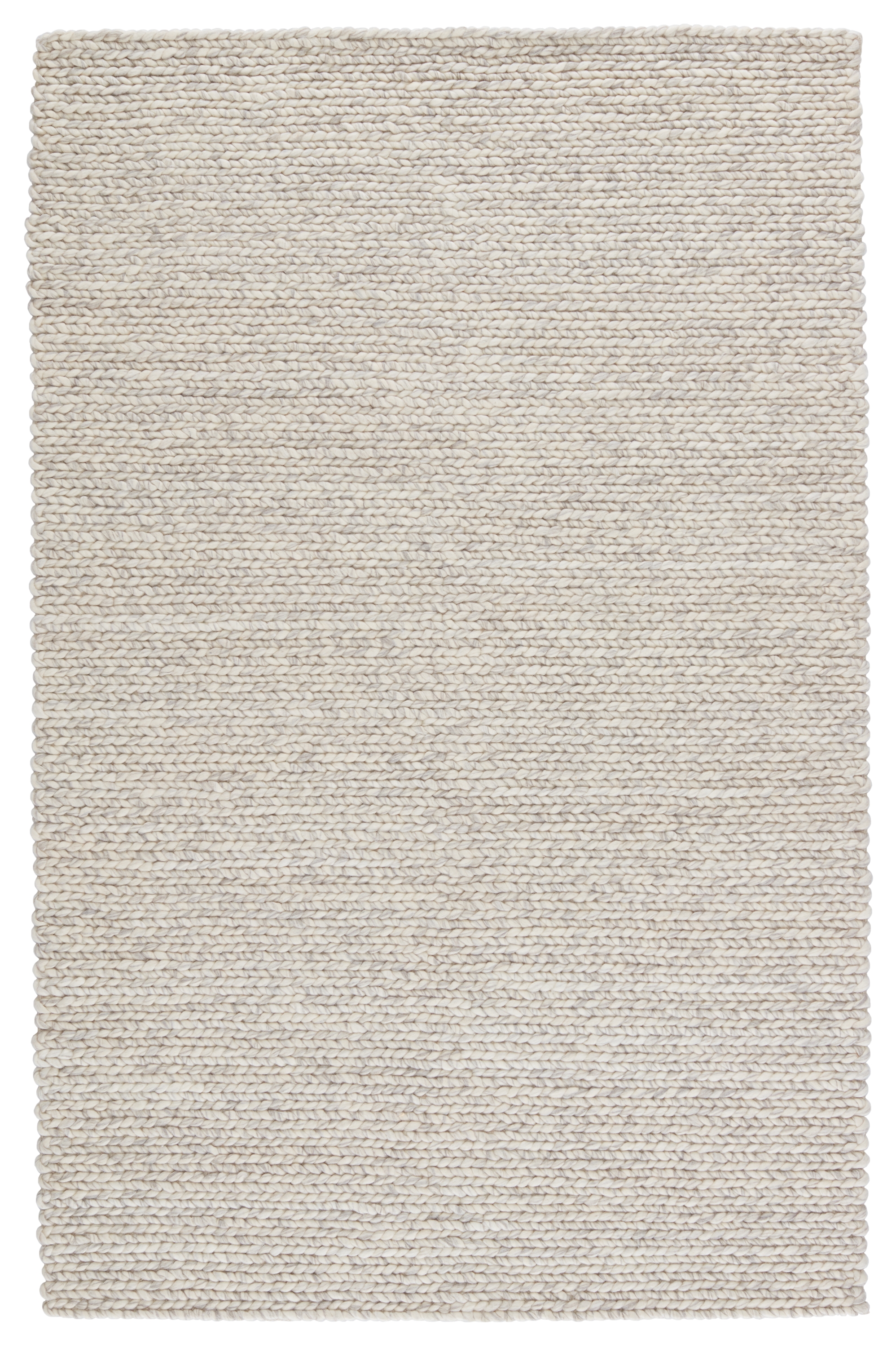 Braiden Handmade Solid Cream/ Light Gray Area Rug (8'X10') - Image 0