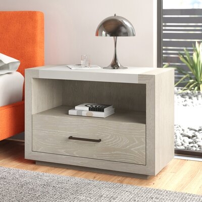 Cardwell 1 - Drawer Nightstand in Quartz - Image 0