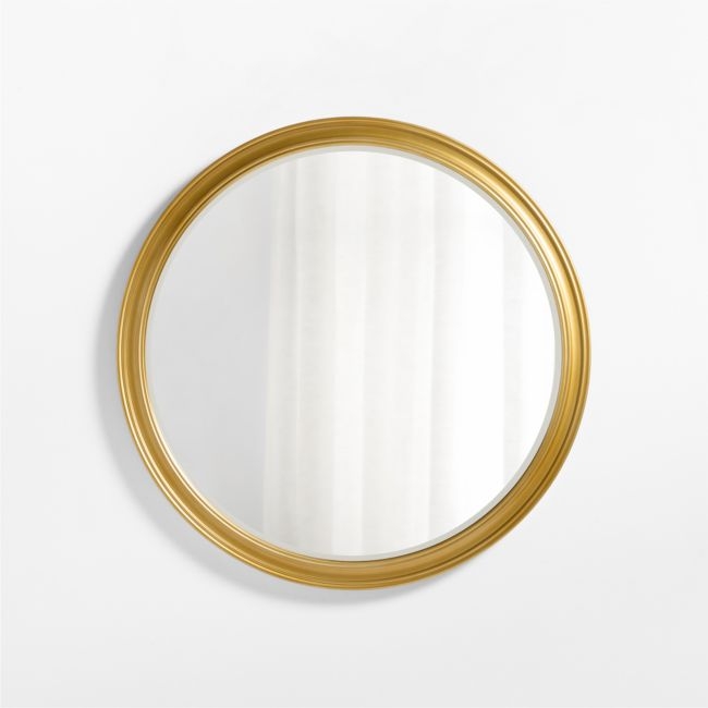 Brookhaven Brass Metal Round Wall Mirror 40" - Image 0