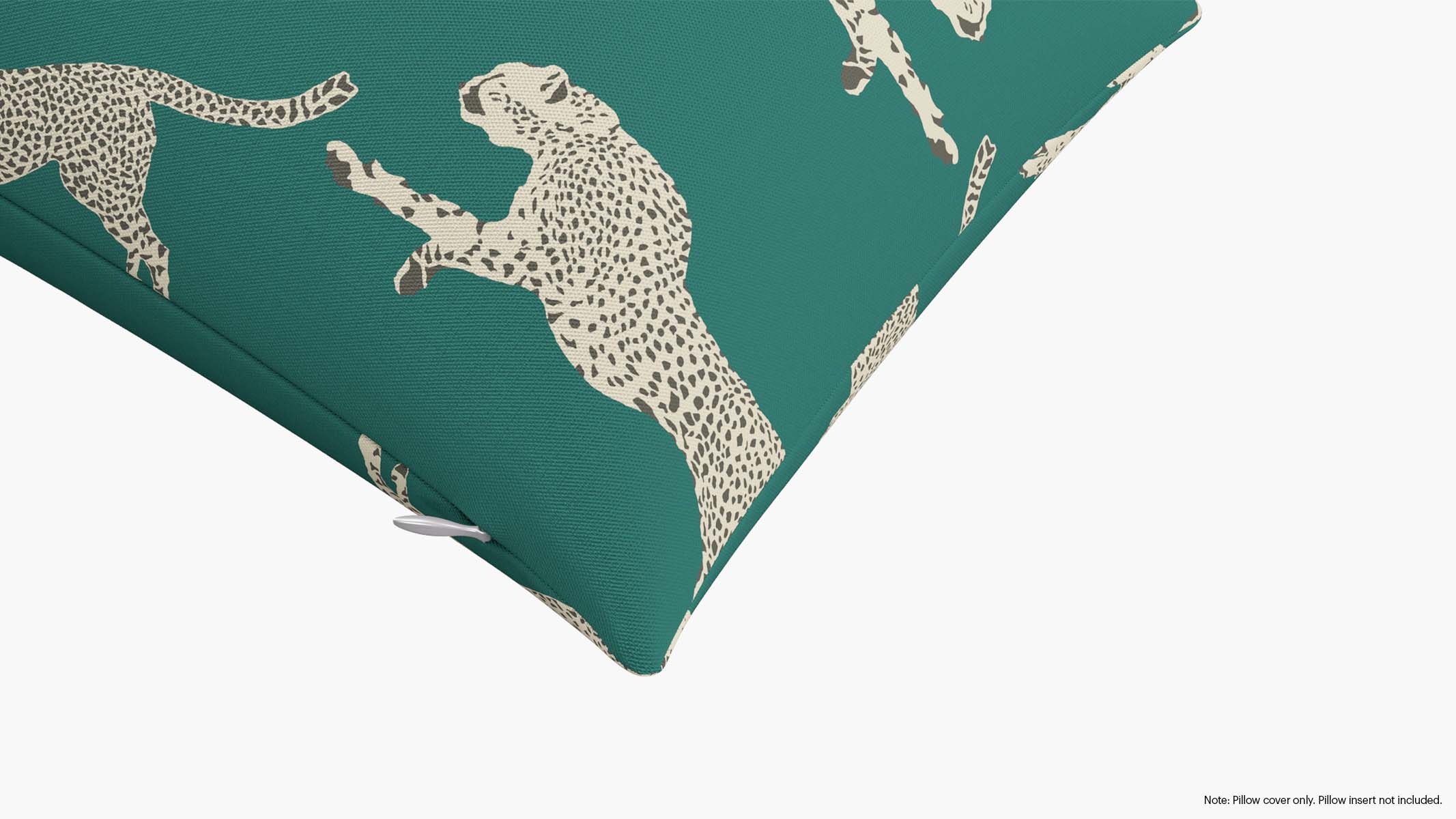Throw Pillow Cover 14" x 30", Polo Green Cheetah, 14" x 30" - Image 1