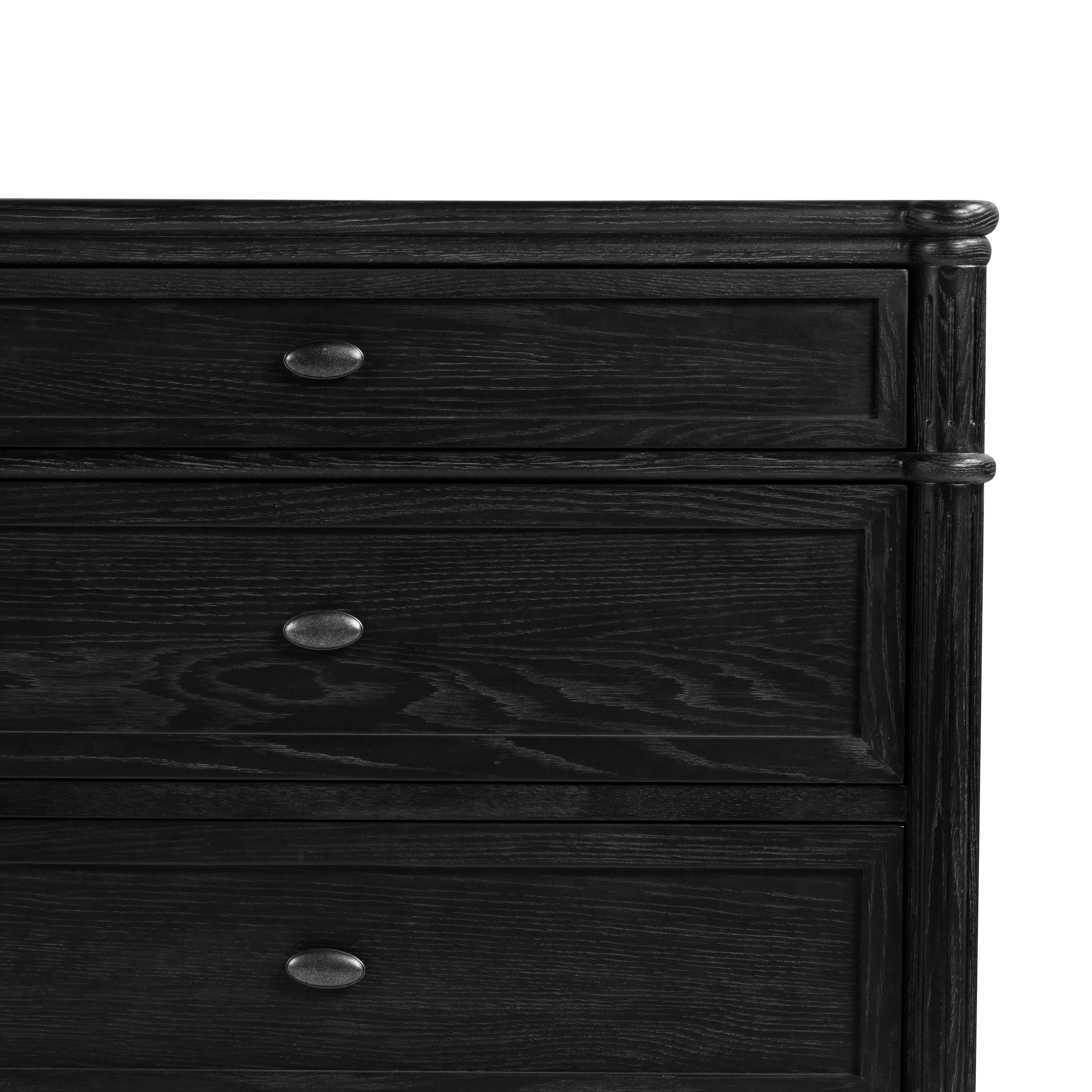Toulouse 6 Drawer Dresser - Distressed Black - Image 2