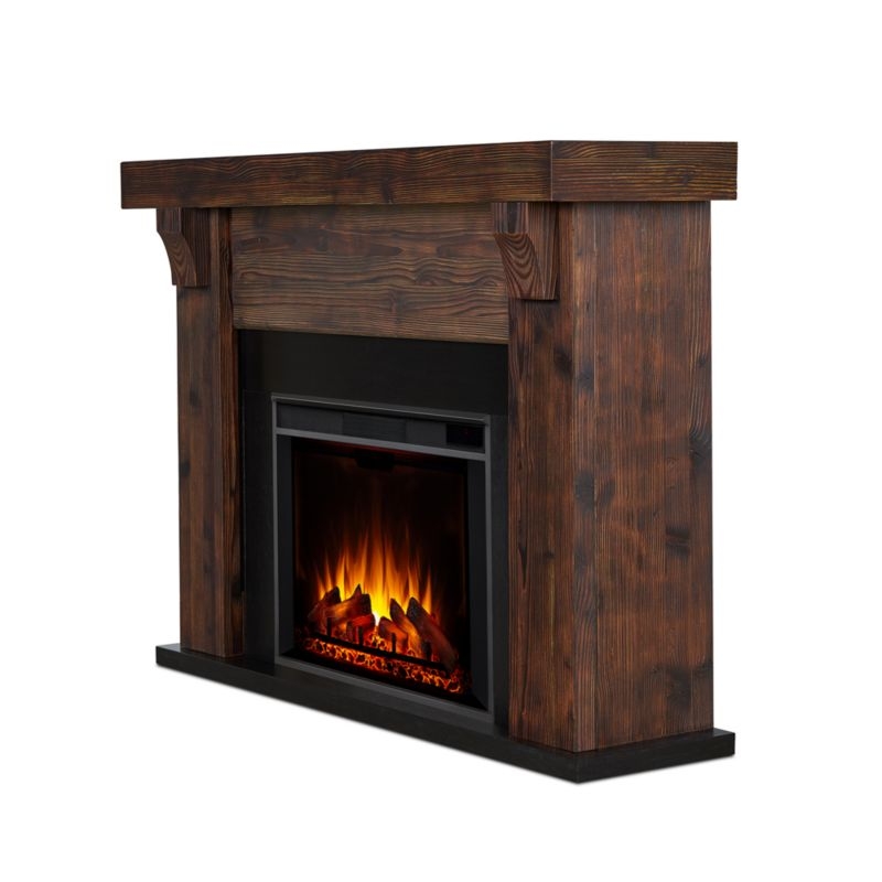 Canyon Dark Cherry Wood Electric Fireplace - Image 2