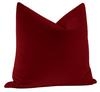 Studio Velvet Pillow Cover, Crimson, 18" x 18" - Image 1