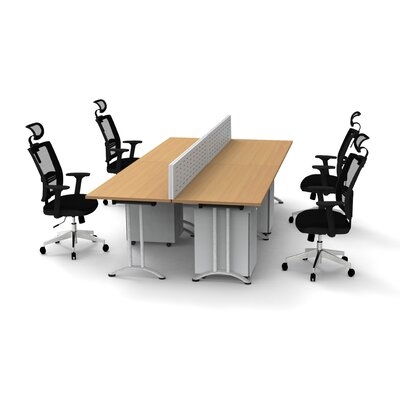 Work Station Compact Space Maximum Collaboration Rectangular Meeting Table Set - Image 0