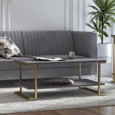 Camila Sled Coffee Table with Storage - Image 0