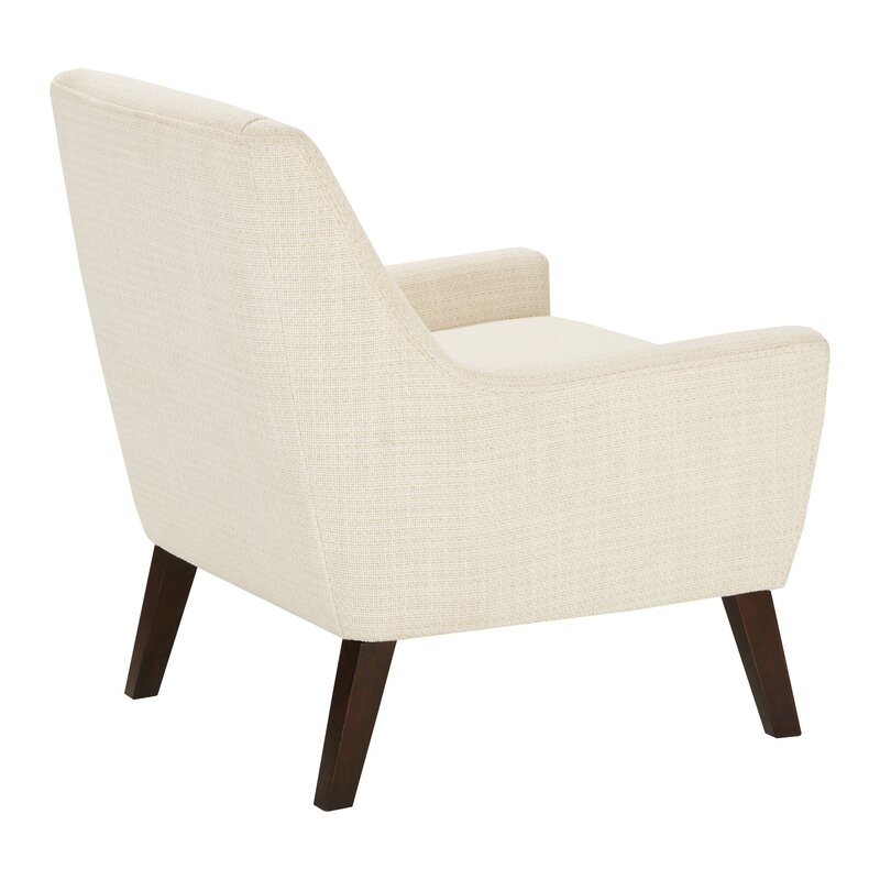 Midway 30'' Wide Armchair, Cream Polyester - Image 3