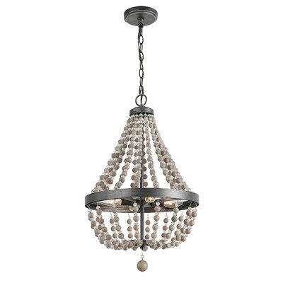 Bethune 4 - Light Unique / Statement Empire Chandelier with Beaded Accents - Image 0