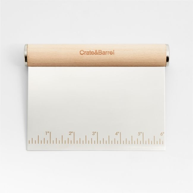 Crate & Barrel Bench Scraper with Beechwood Handle - Image 0