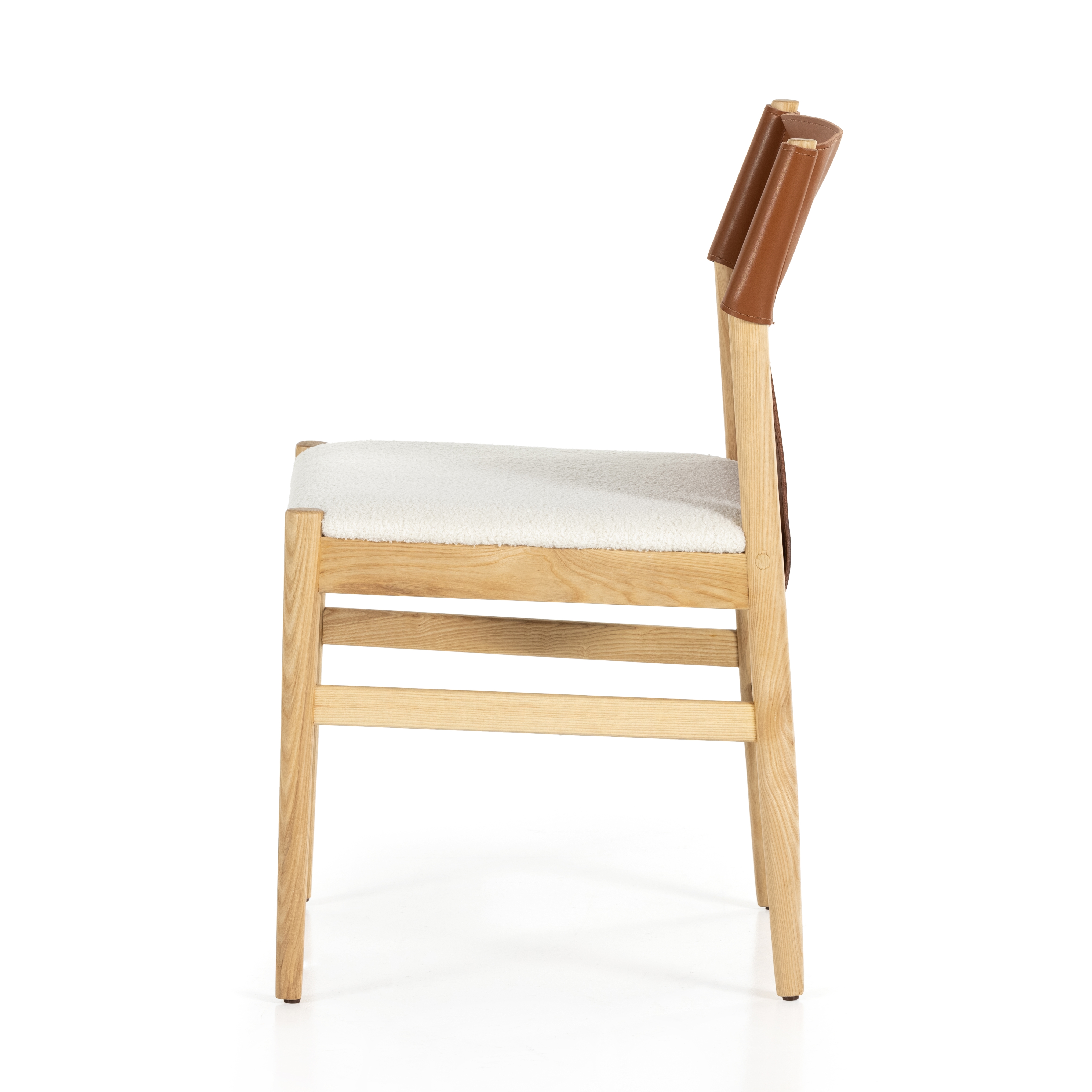 Lulu Armless Dining Chair-Saddle Leather - Image 4