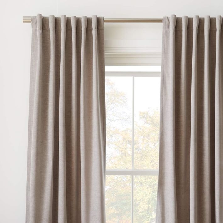 Textured Upholstery Velvet Curtain, Platinum, 108" - Image 3