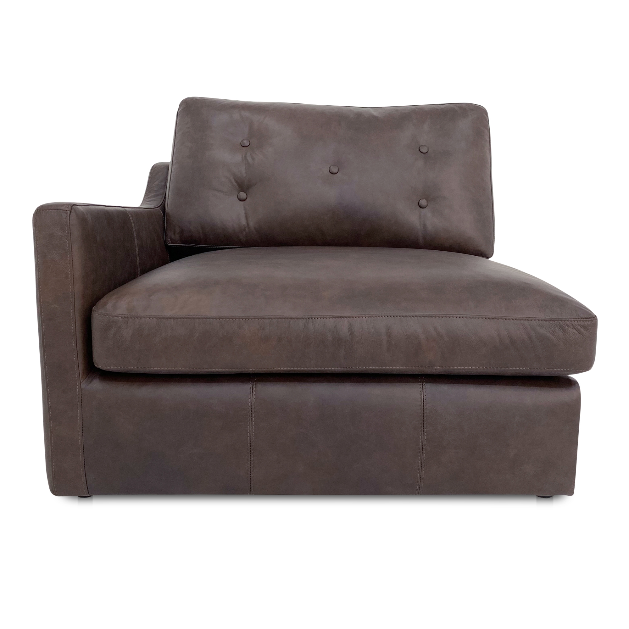 Thurlow Left Arm Facing Chair Espresso Brown Leather - Image 0