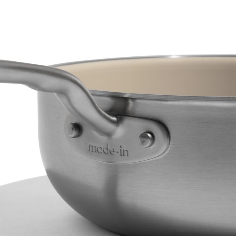 Made In CeramiClad™ Non-Stick 3-Qt. Saucier with Stainless Steel Hardware - Image 6