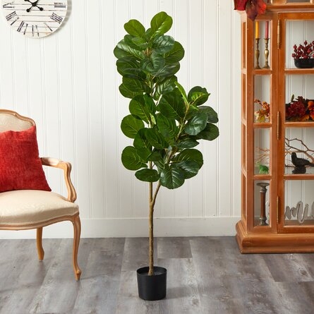 Artificial Fiddle Leaf Fig Tree in Planter - Image 2