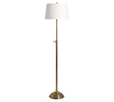 Chelsea Metal Adjustable 50" Floor Lamp, Brass - Image 4