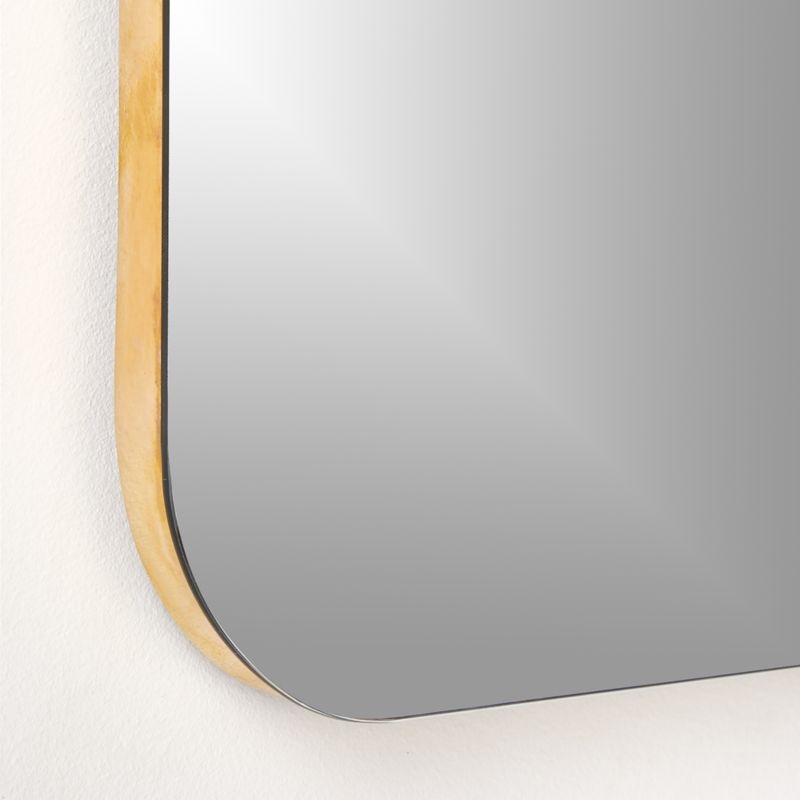 Audre Unlacquered Brass Rectangular Wall Mirror 24"x56" - Image 2