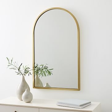 New Shape Metal Mirror, Brass - Image 0