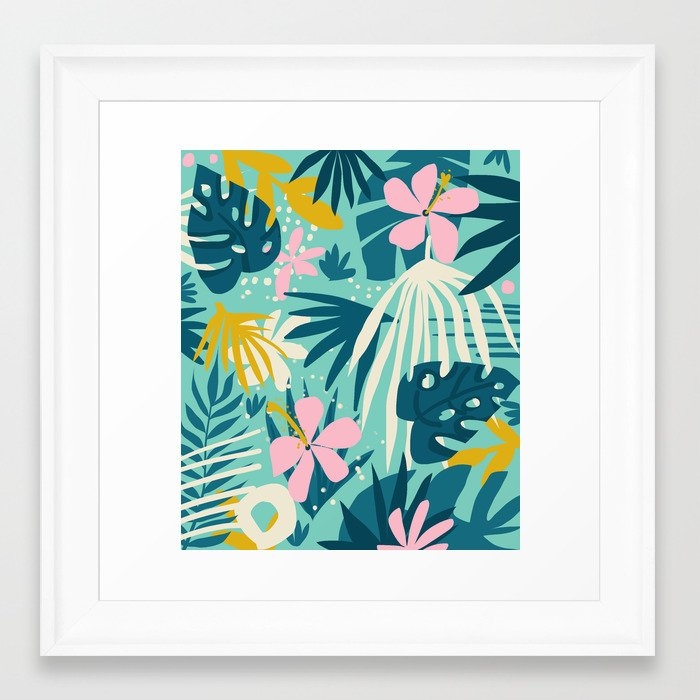 Not All Those Who Wander Are Lost #painting #tropical Framed Art Print by 83 Oranges Modern Bohemian Prints - Scoop White - X-Small 10" x 10"-12x12 - Image 0