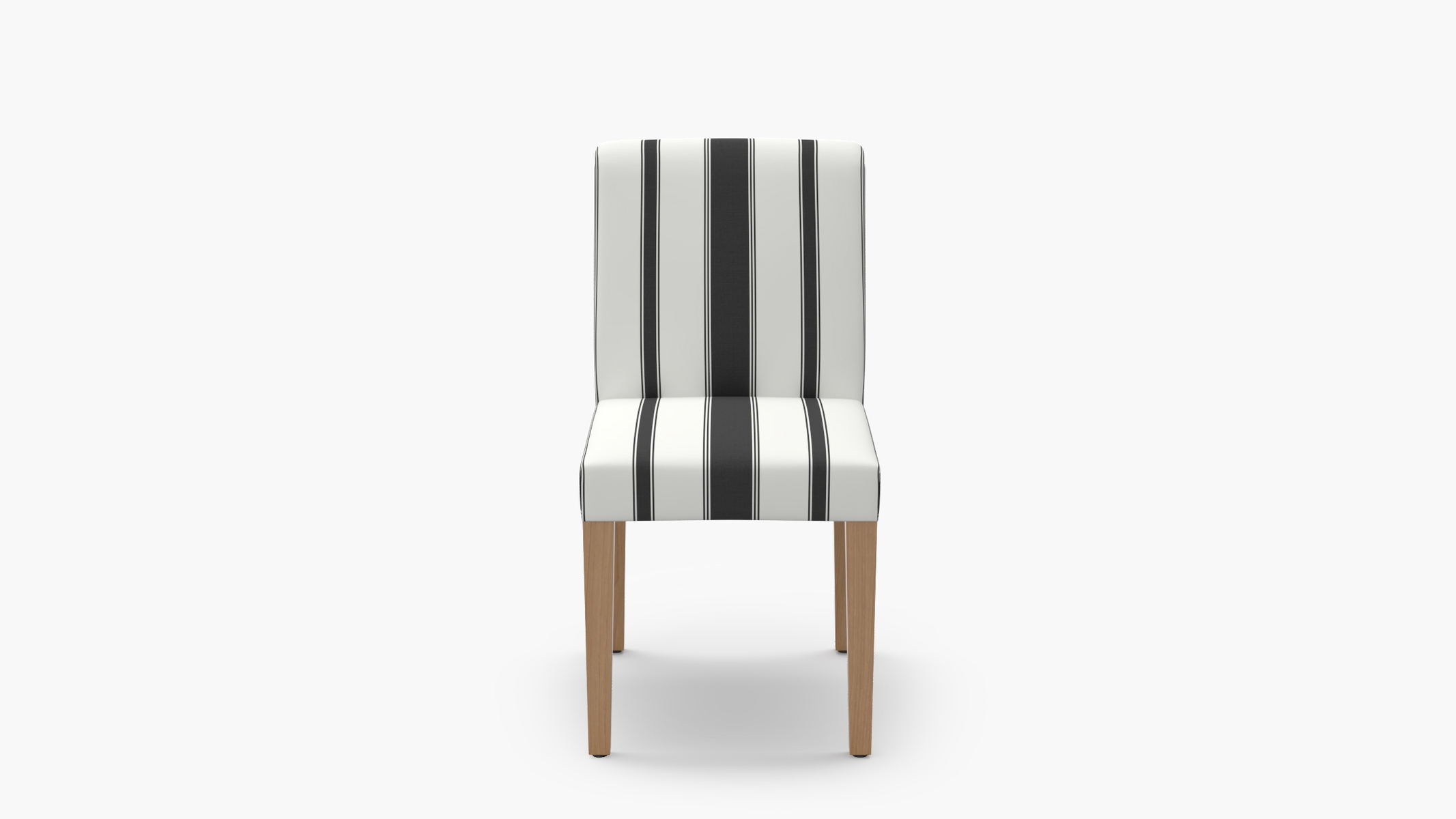 Signature Dining Chair, Ink Clarence Stripe, Natural Square Tapered Leg - Image 0
