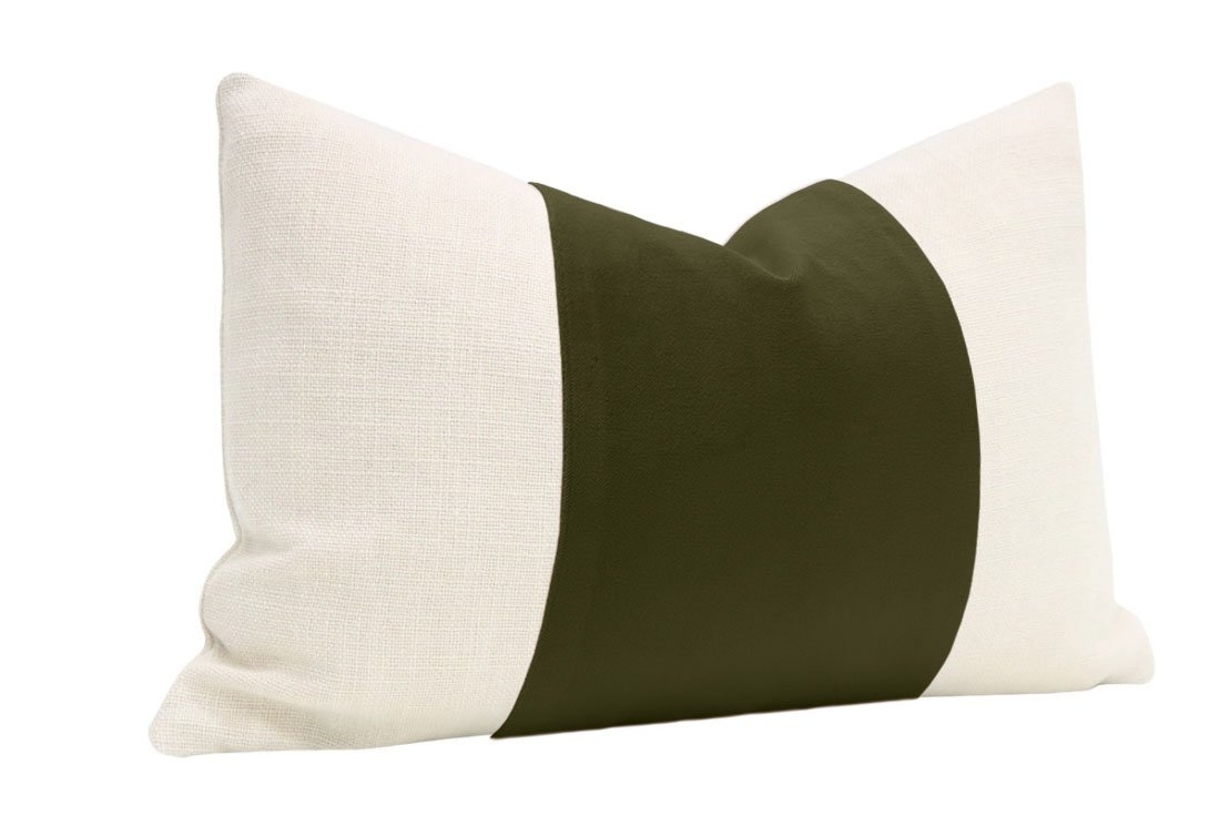 Classic Velvet Lumbar Pillow Cover, Olive, 18" x 12" - Image 2