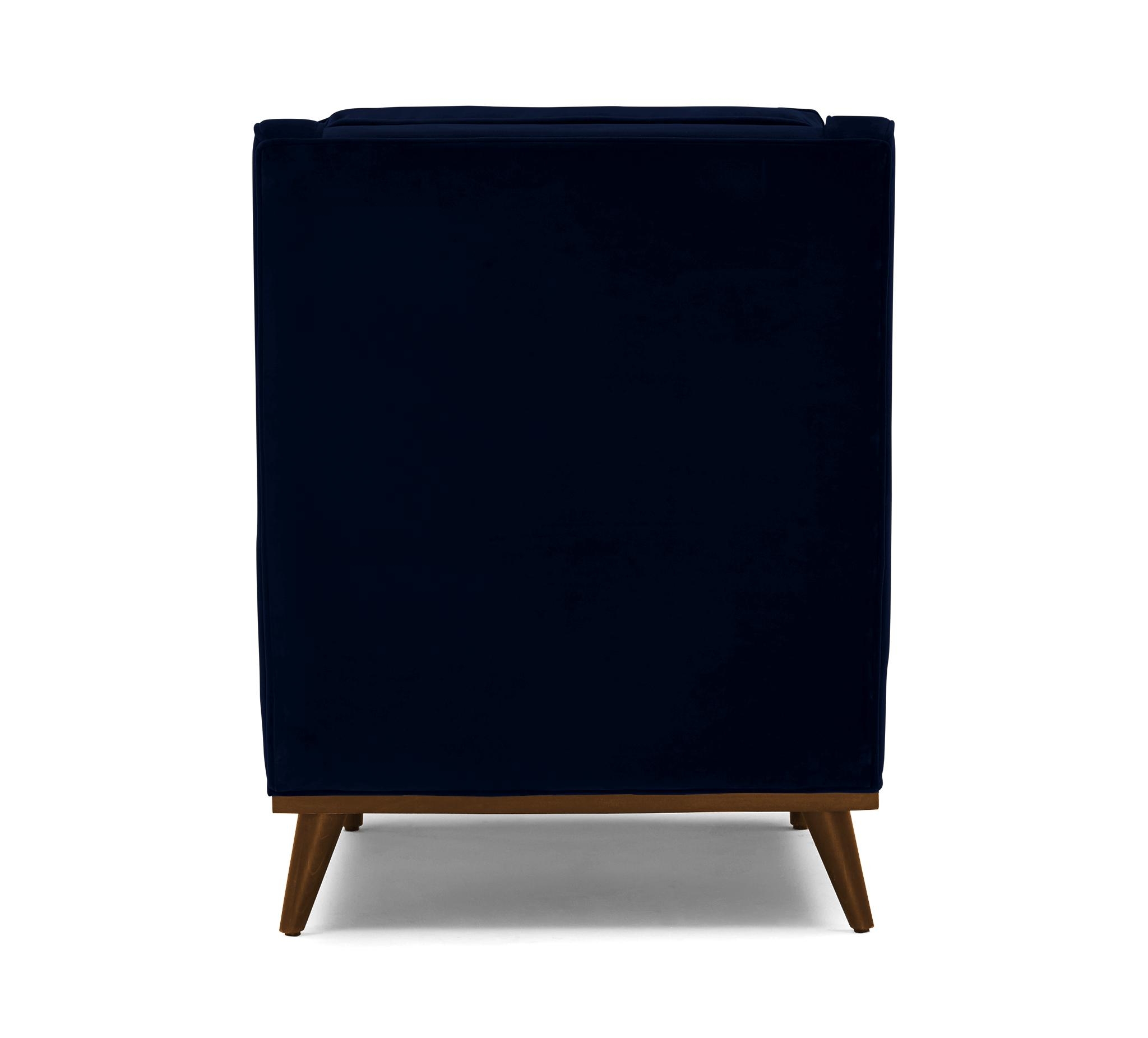 Blue Brice Mid Century Modern Chair - Bentley Indigo - Mocha - Image 4