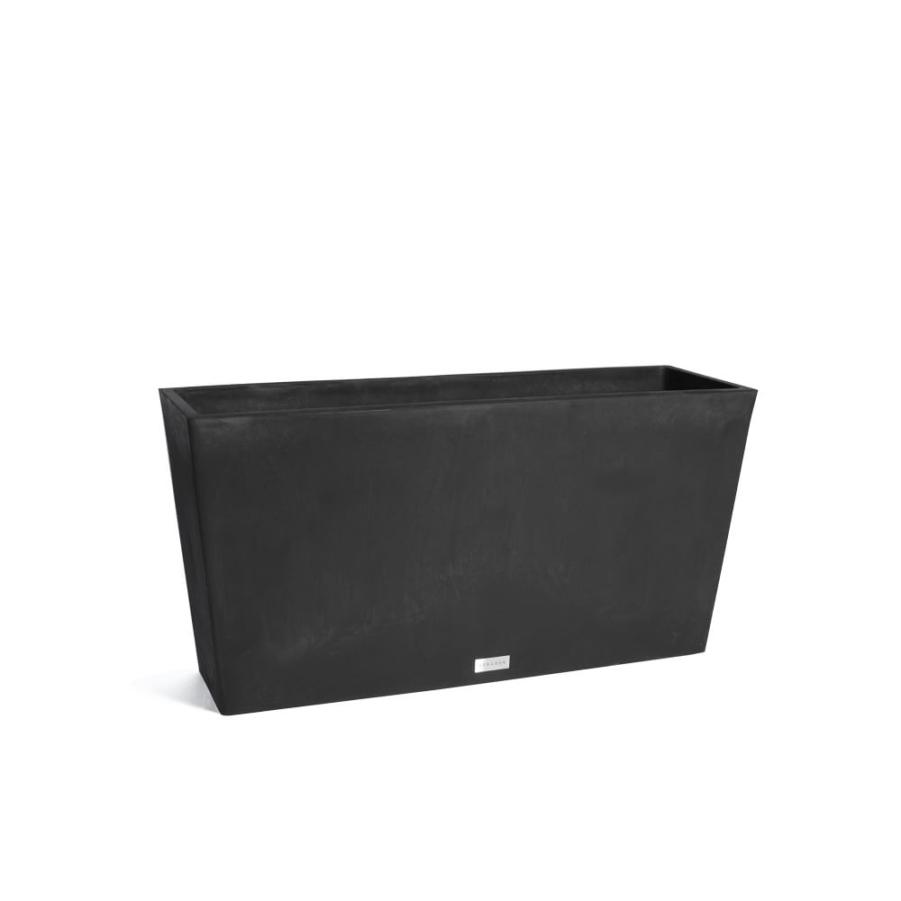 Midori Planter, Small, 31"W x 10"D x 15.25"H, Black - Image 0