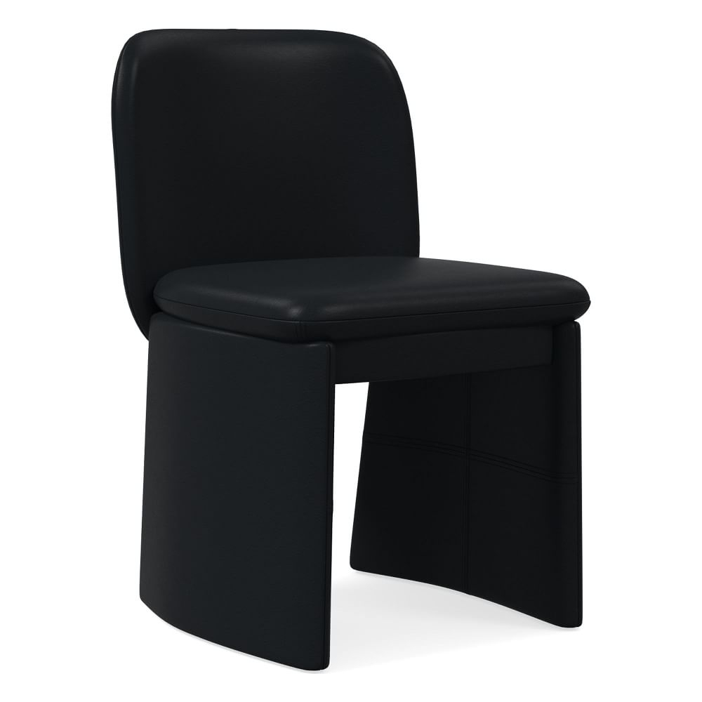 Evie Dining Chair, Sierra Leather, Black - Image 0