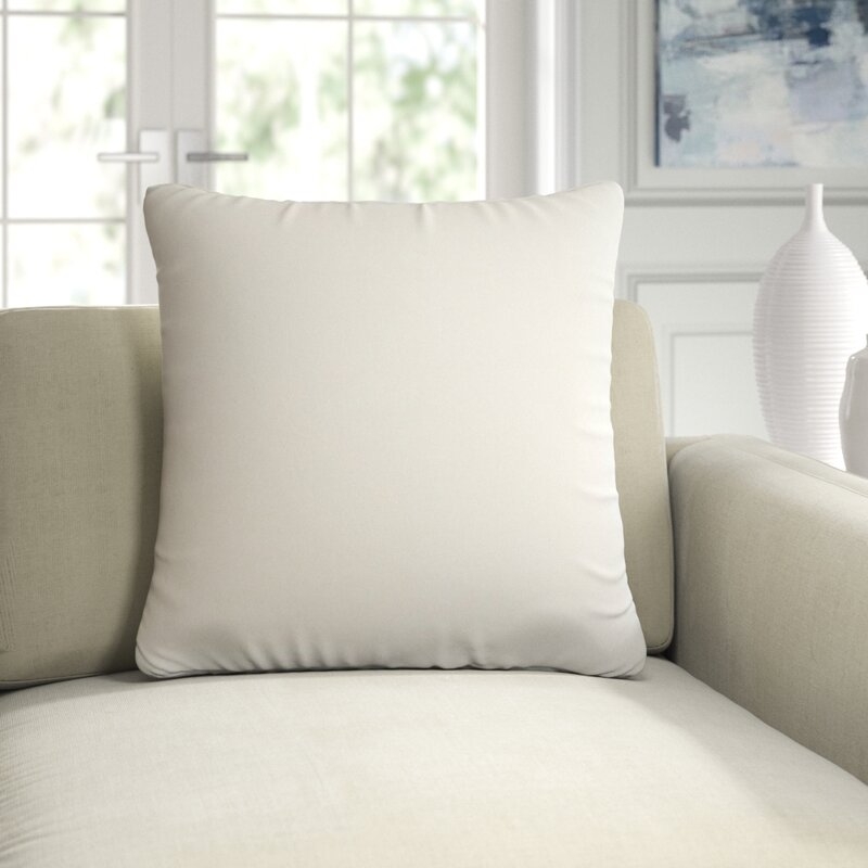 Eastern Accents Plush Cotton Throw Pillow Color: Ivory - Image 0