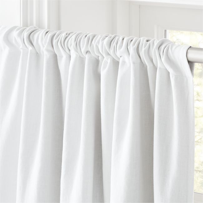 White Linen Blackout Curtain Panel 48"x108" - Image 0