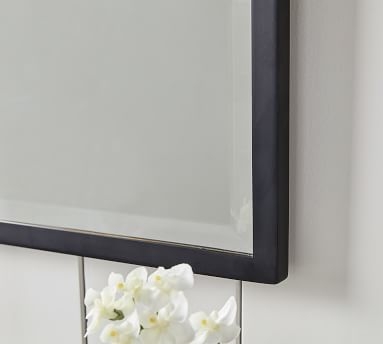 Matte Black Kensington Slim Rectangular Mirror, 20 x 42" - Image 3