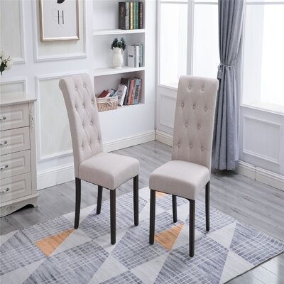 Noble And Elegant Solid Wood Tufted Dining Chair Dining Room Set (Set Of 2) - Image 0