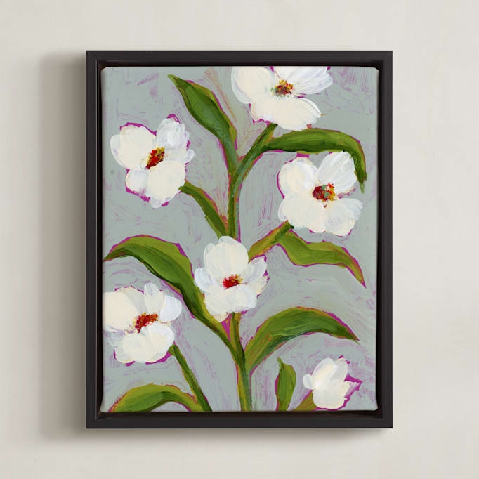 Floral Abstract In Icy Blue Limited Edition Fine Art Print 2 - Image 0