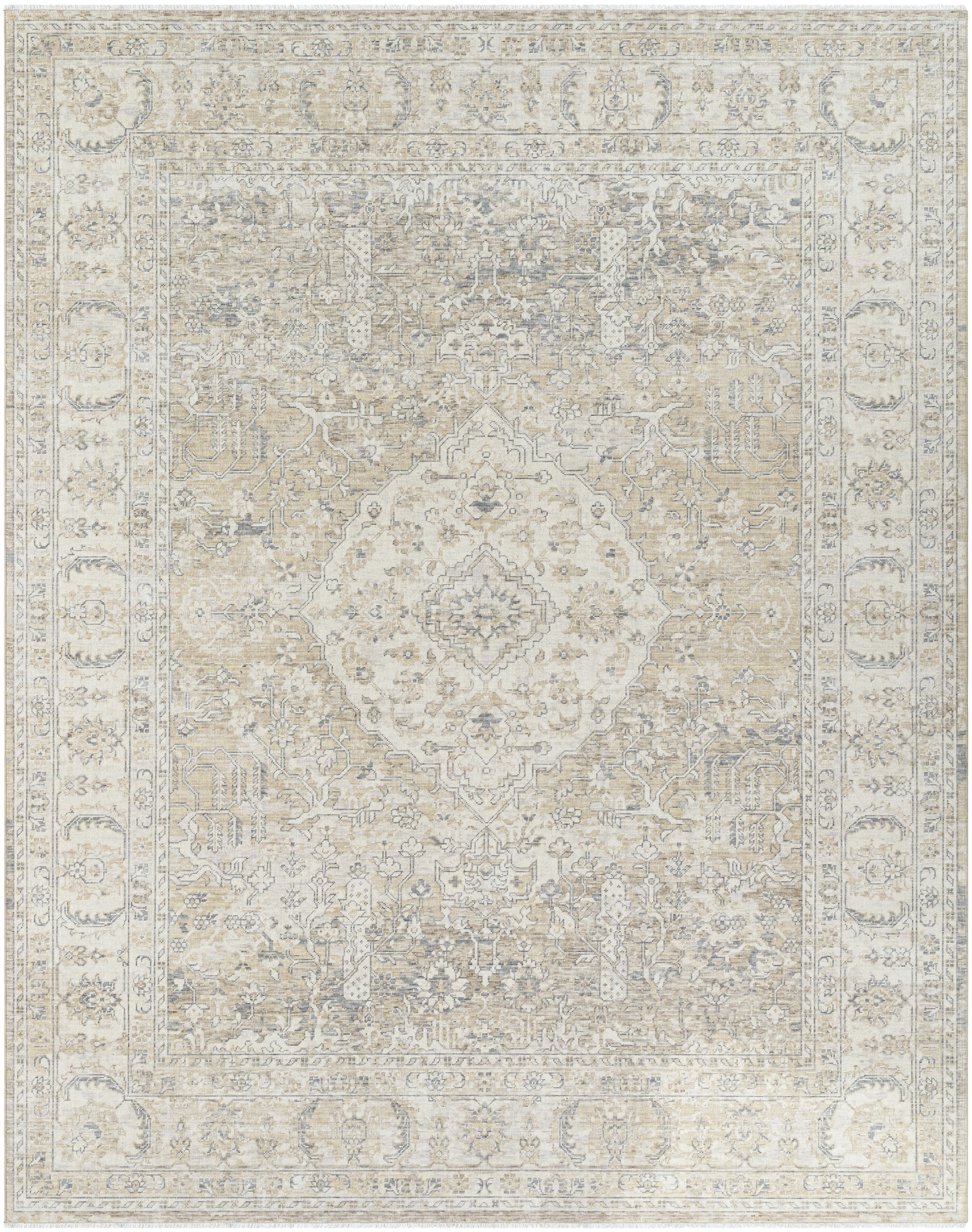 Once Upon a Time Beige Indoor 2'11" x 9'10" Handmade Rug - Image 0