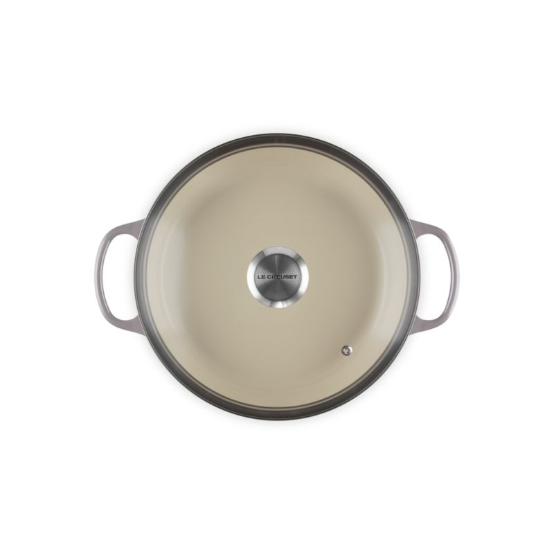 Le Creuset ® 2.25-Qt. Oyster Enameled Cast Iron Braiser with Glass Lid - Image 2