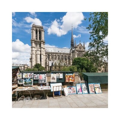 Bouquinistes Street Shops At The Notre Dame Cathedral, Paris, France - Image 0