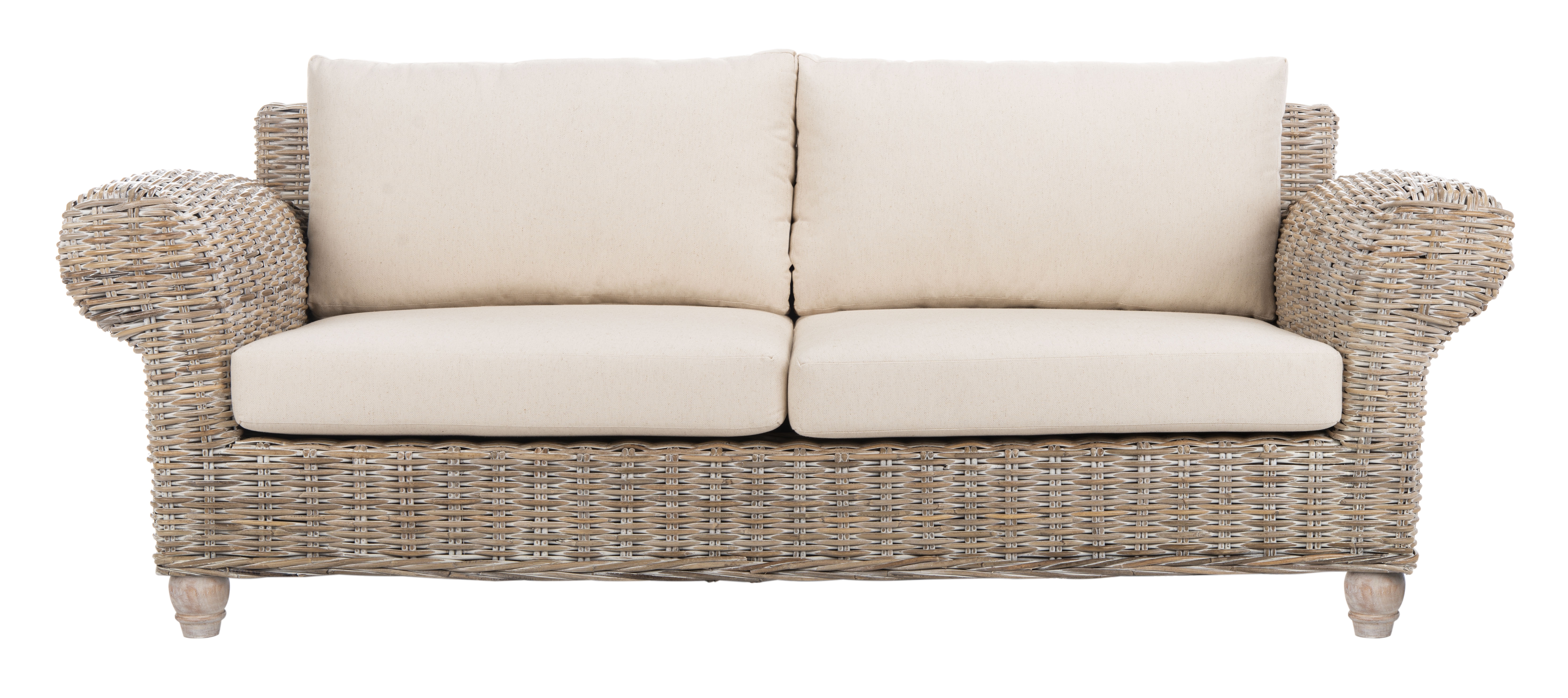 Tahiti Wicker 2.5 Seater Sofa - White Wash/Beige - Arlo Home - Image 0