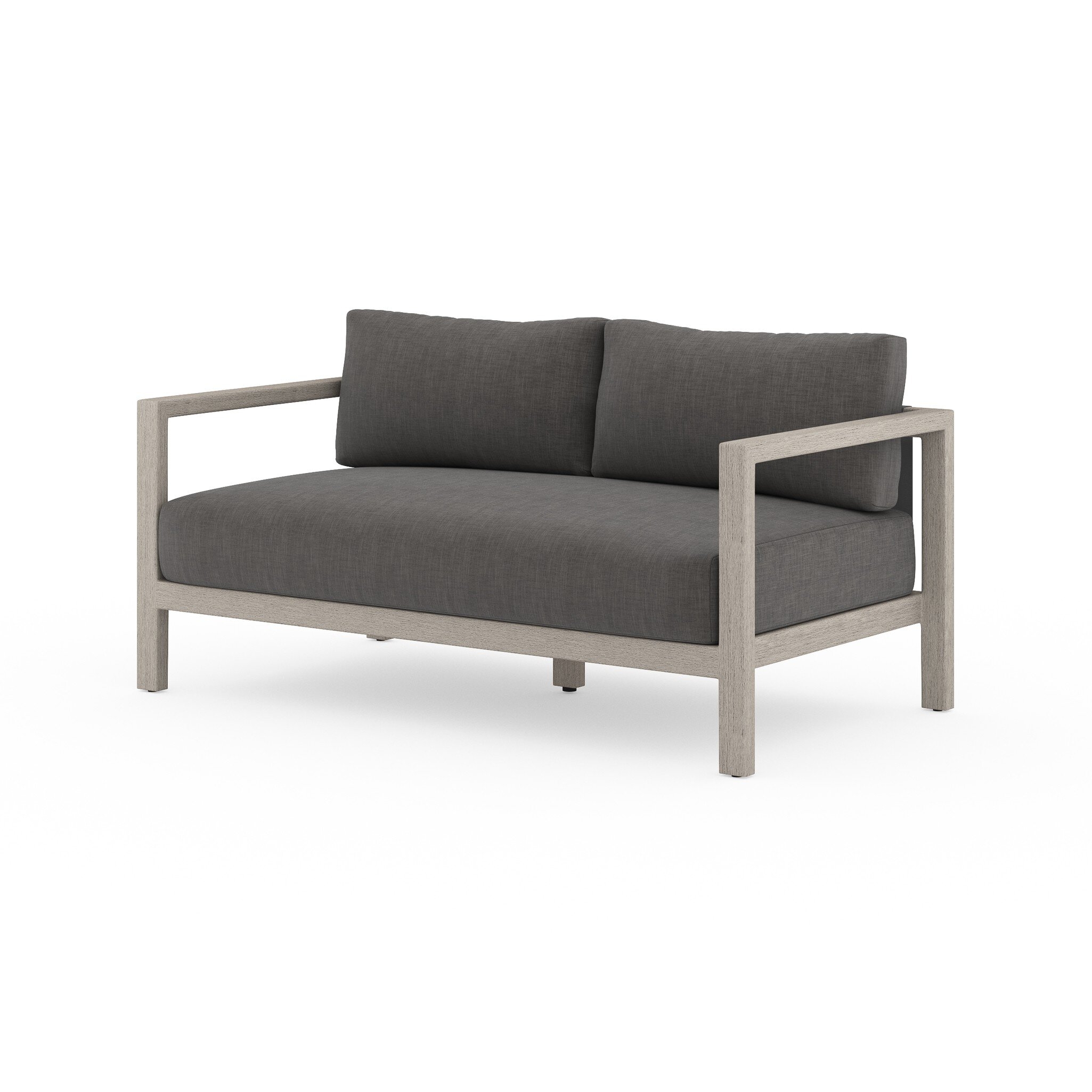Sonoma Outdoor Sofa, Weathered Grey - Venao Charcoal - Image 1