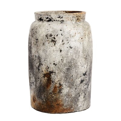 Carbon Gray 15.75" Indoor / Outdoor Terracotta Table Vase - Image 0