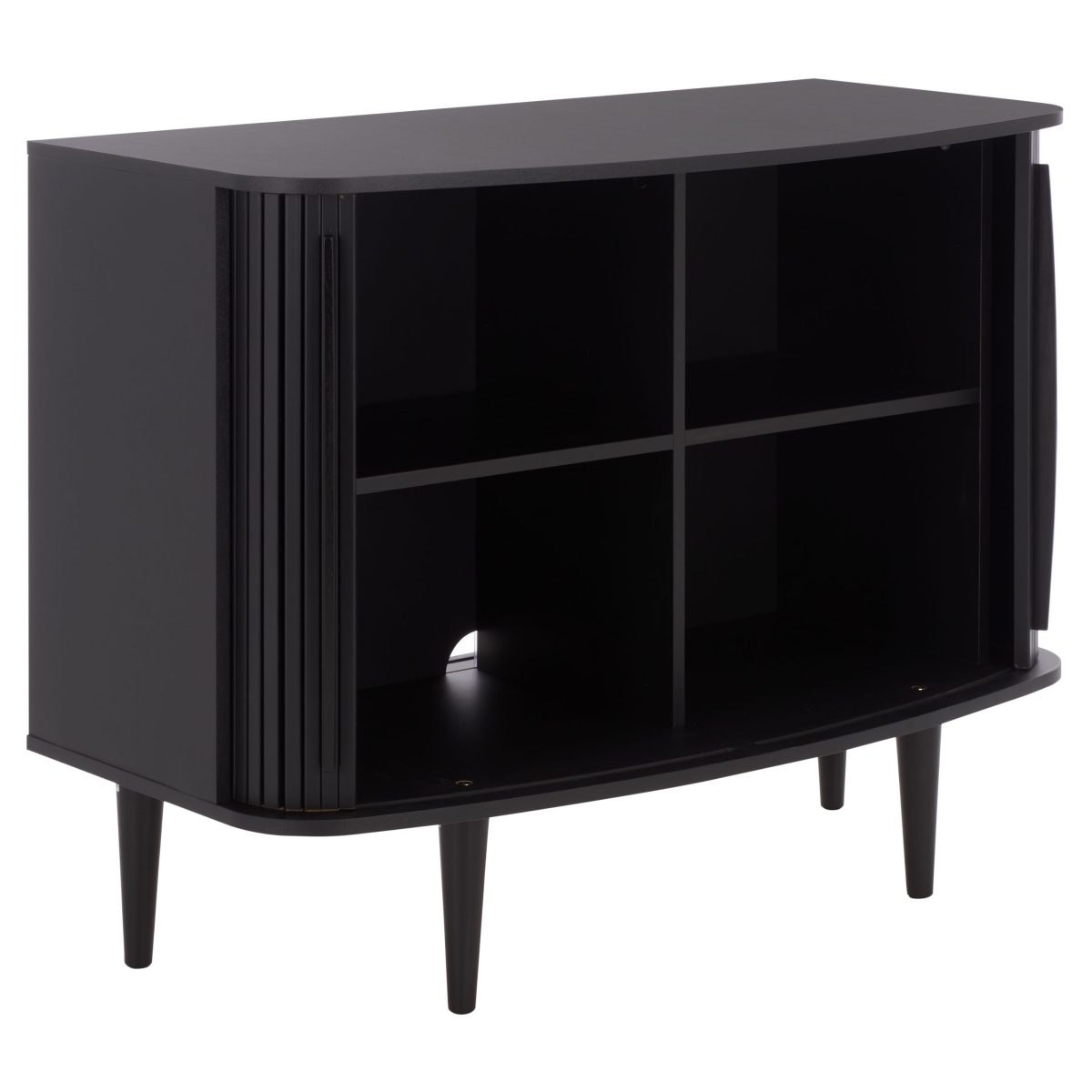 Sabby Tambour Door Compact Sideboard - Black - Image 5