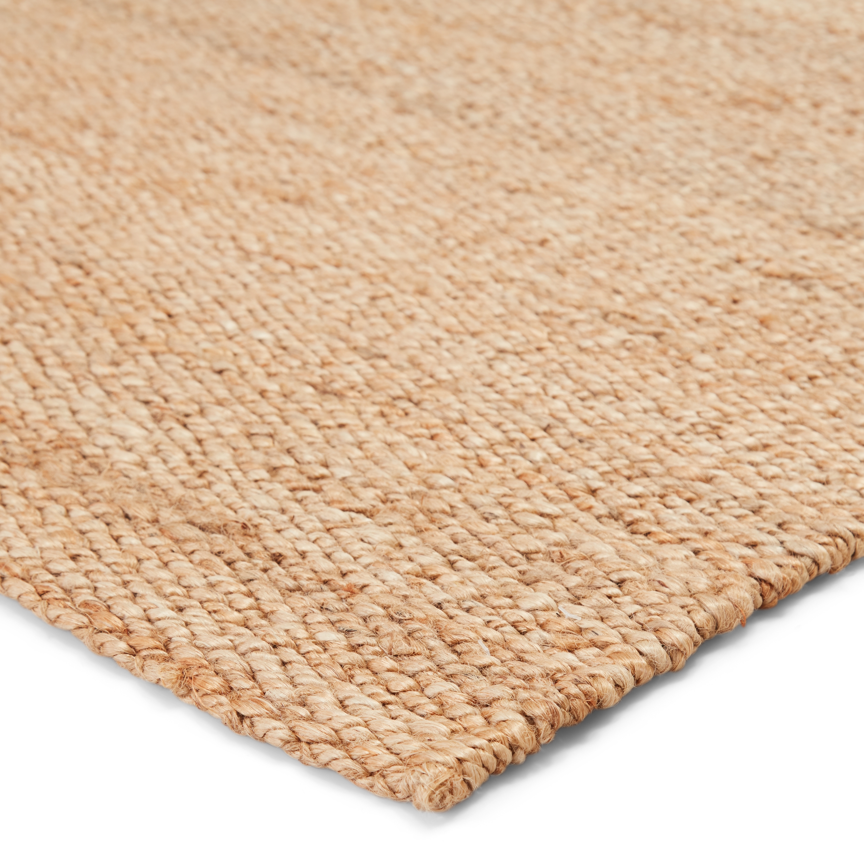 Hutton Natural Solid Beige Area Rug (5' X 8') - Image 1