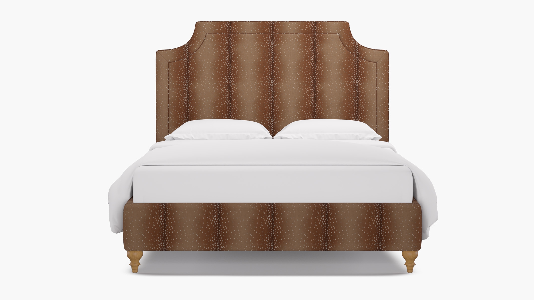 Deco Bed, Antelope, Natural Traditional Turned Leg, King - Image 0