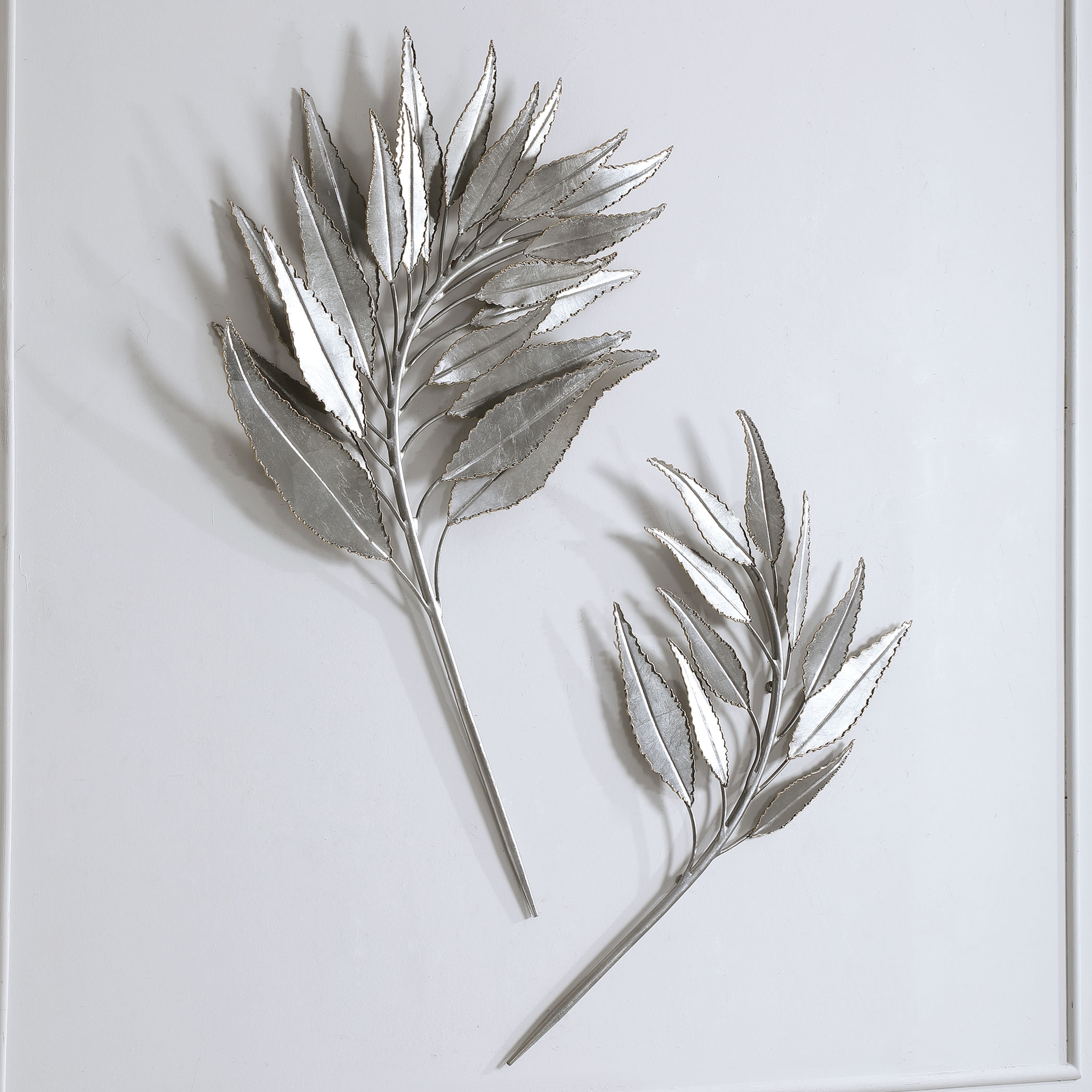 Palm Branches Metal Wall Decor, S/2 - Image 0