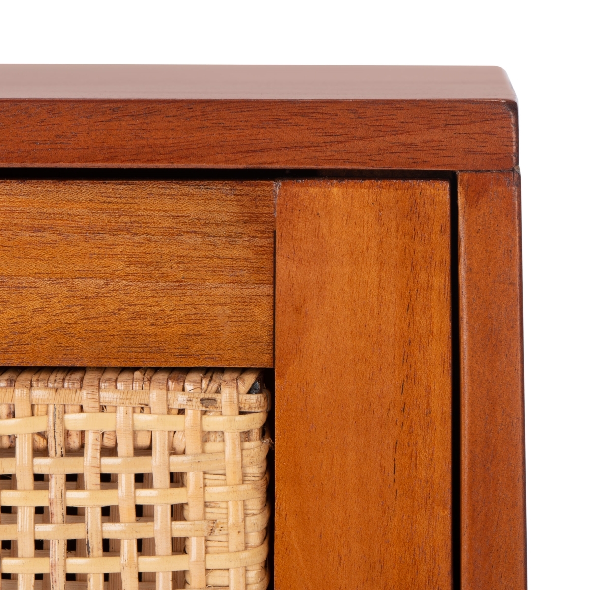 Erica 2 Drawer Nightstand - Natural / Black - Safavieh - Image 2