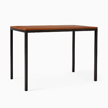 Frame Counter Table, Walnut, Antique Bronze - Image 0