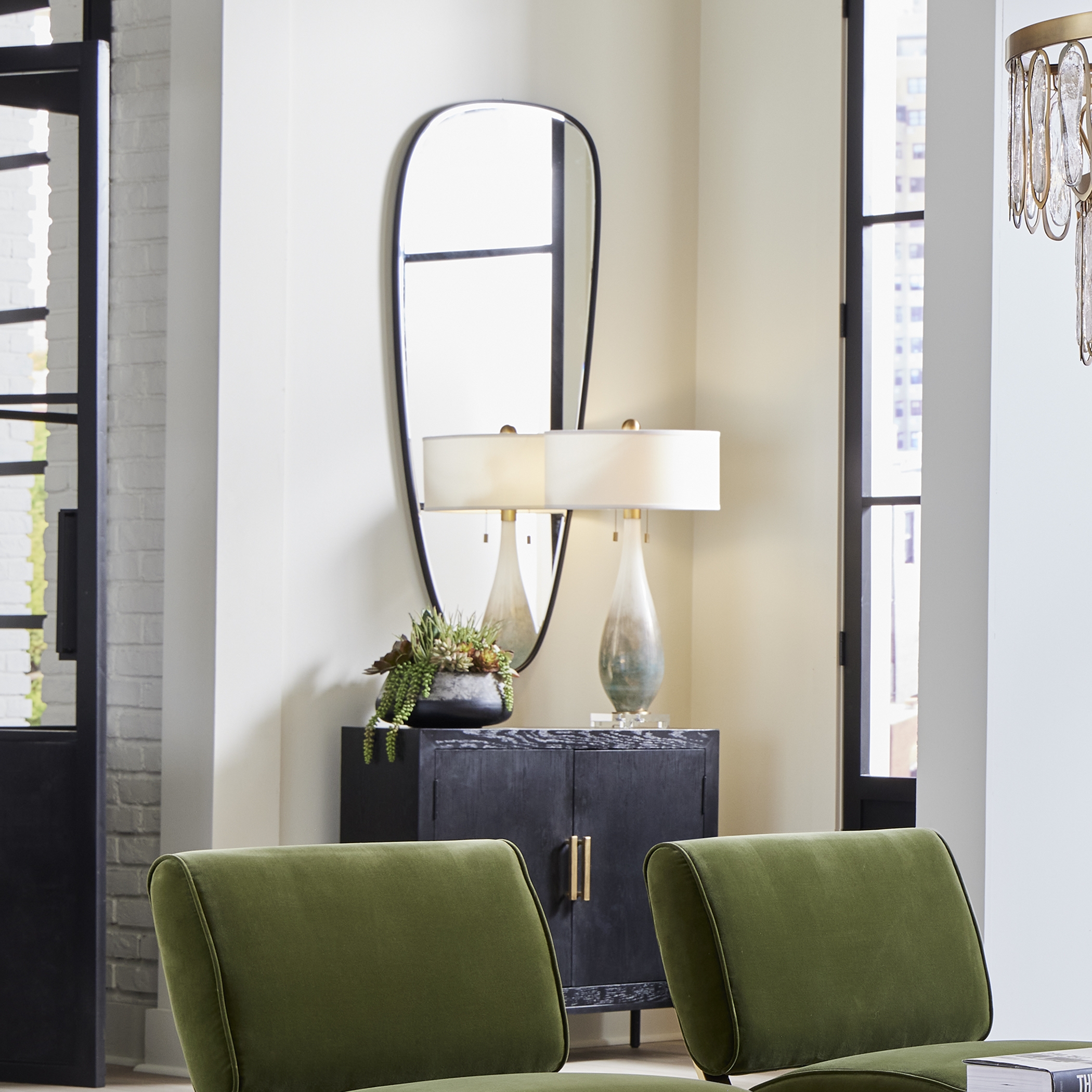 Olona Asymmetrical Modern Mirror - Image 1