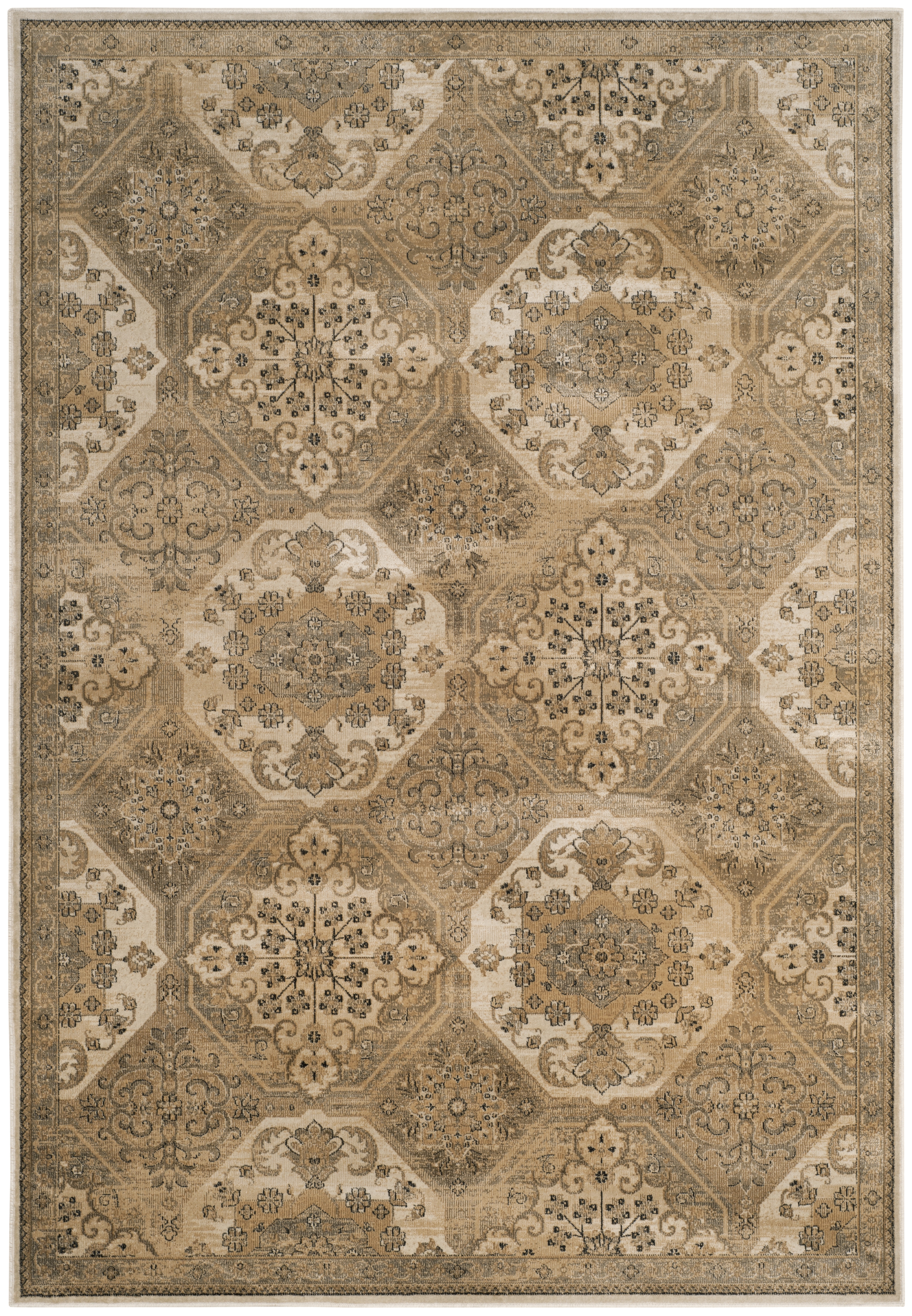 Arlo Home Woven Area Rug, VTG128-3440, Beige/Cream,  6' 7" X 9' 2" - Image 0