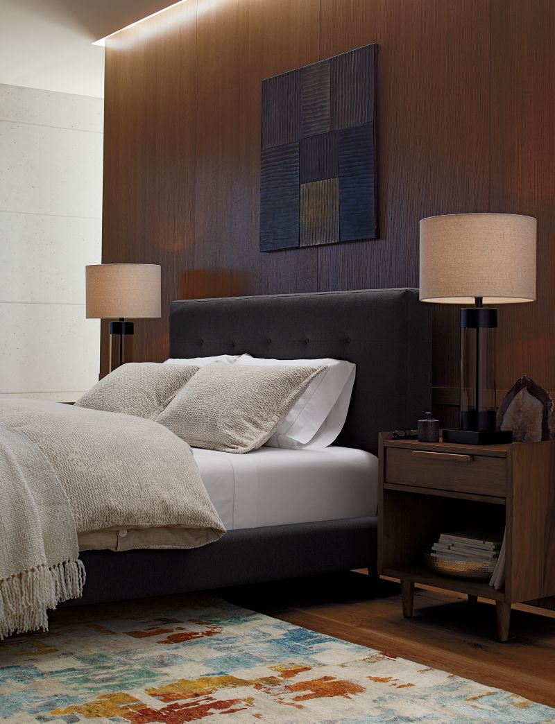 Tate Queen Upholstered Bed 38" - Image 2