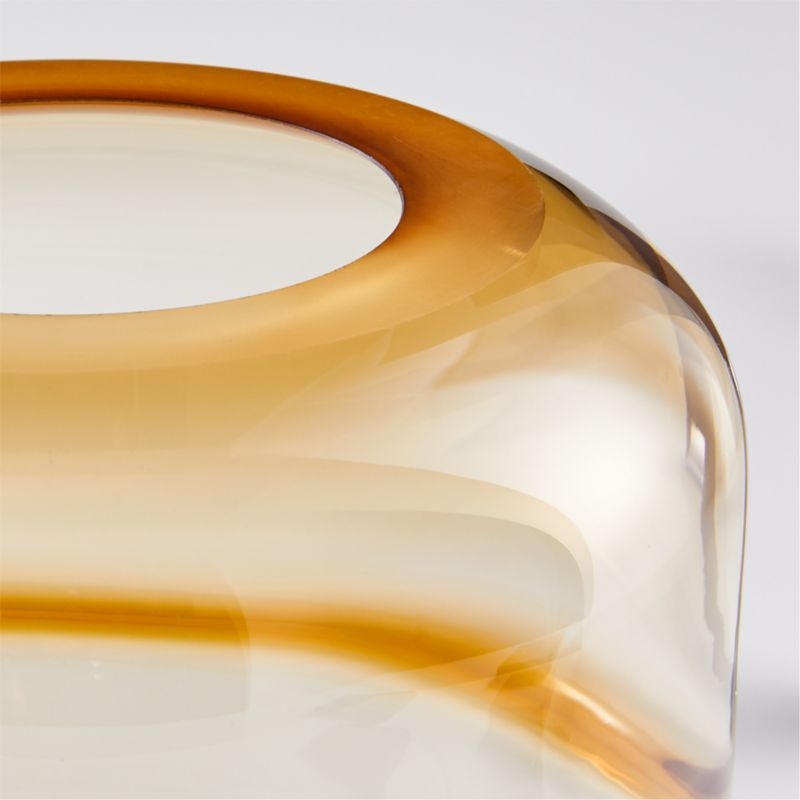 Daydream Amber Swirl Medium Glass Vase - Image 2