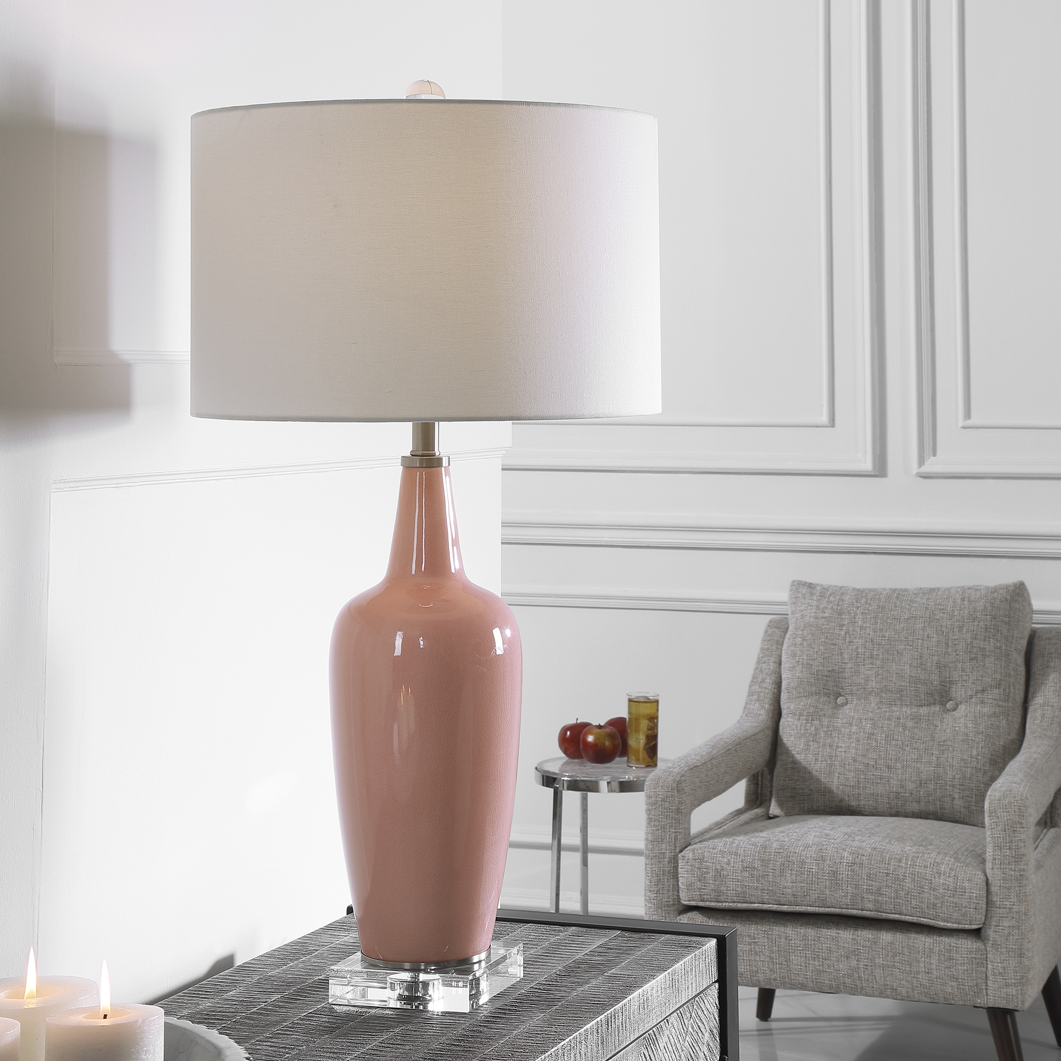 Anastasia Light Pink Table Lamp - Image 0